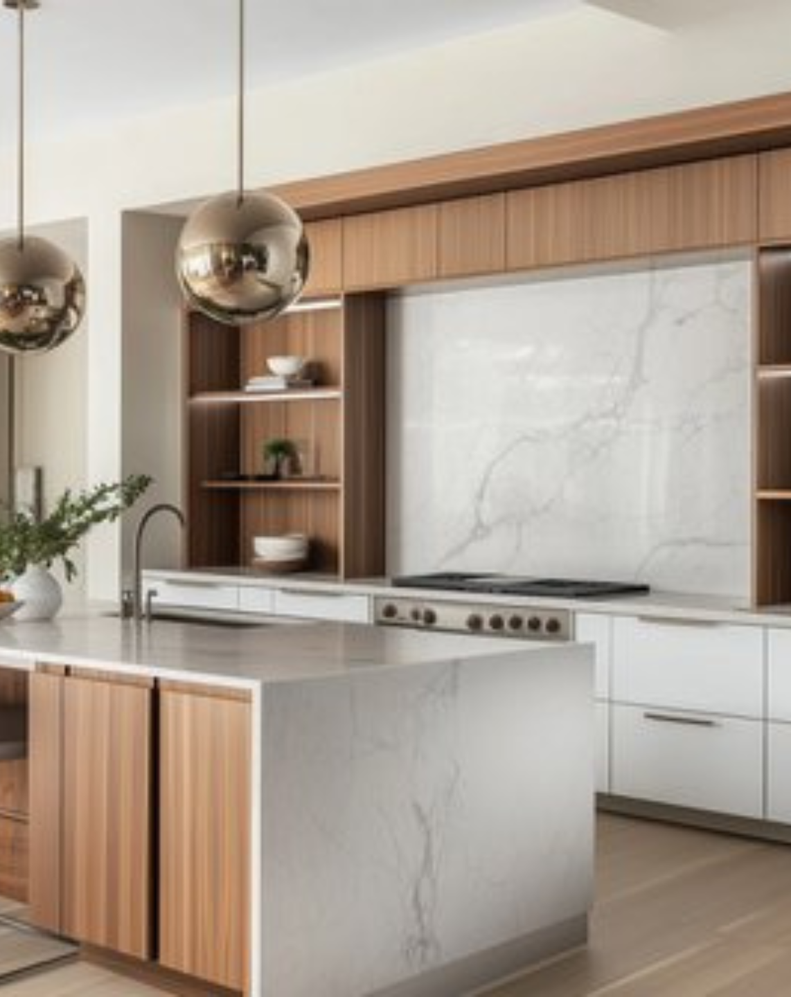 Countertop installation in kitchen